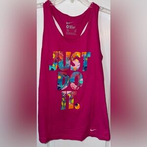 NIKE EUC Red Graphic workout Tanktop